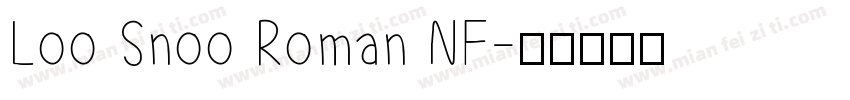 Loo Snoo Roman NF字体转换